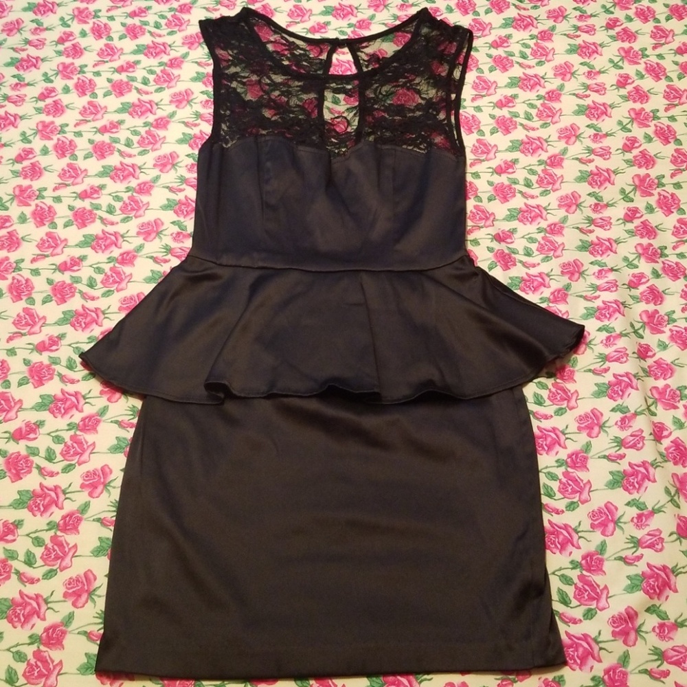 Black silk dress